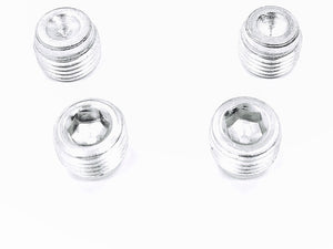 Steel plugs for inverted flare, 9/16"-18 & 1/2"-20 (2 of each size)