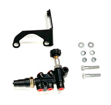 68-72 Chevelle Convertible and El Camino. Brake Line Kit and 8" Dual Black Powder Coated Brake Booster Assembly with 1" Bore and Adjustable Valve. Includes Stainless Front Brake Line Kit and Front to Rear Line.