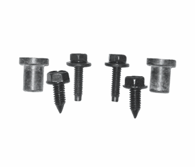 1967 - 1969 Radiator Mounting Hardware Set, 4 Bolts and 2 LH Rubber Well Nuts