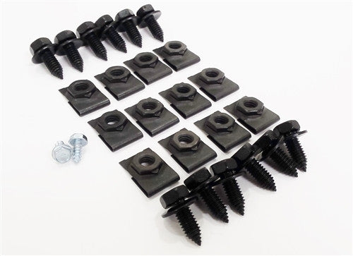 1970 - 1973 Camaro STD & RS Front Spoiler Hardware Set with Bolts, Clip Nuts and Screws