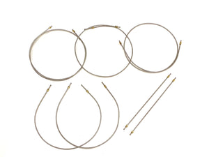 Stainless Steel Brake Line Kit. All Lines Cut To Length And Flared With Correct Fittings - Just Bend Them Into Place