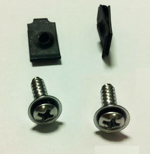1969 Steering Column Cover Mounting Hardware Set, Under Dash, Screws and J-Nuts