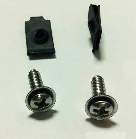 1969 Steering Column Cover Mounting Hardware Set, Under Dash, Screws and J-Nuts