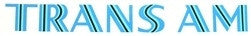 1973 - 1978 " TRANS AM " Rear Spoiler Decal - Blue with Clear Backing