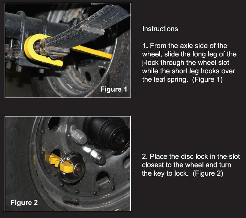 Aazon.co: The Stop Shop Trailer Wheel Lock - J-Lock Style