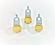 3-Way Female Brake Line Tee for 3/16" Tube with Mounting Bracket for inverted flare (All 3/8"-24 threads)