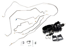 68-74 Nova Brake Line Kit and Black Powder Coated 8" Dual Brake Booster Assembly with 1" Bore and Adjustable Valve. Includes Stainless Front Brake Line Kit and Front to Rear Line.