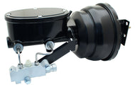 68-74 Nova Brake Line Kit and Black Powder Coated 8" Dual Brake Booster Assembly with 1 1/8" Bore and Disc/Disc Prop Valve. Includes Stainless Full Car Brake Line Kit