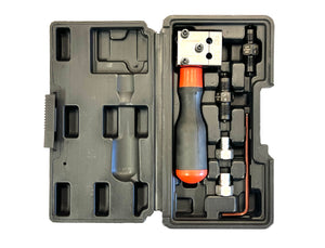 Inverted Double Flare Tool for 3/16 Inch and 1/4 Inch Tubing with Hard Plastic Case